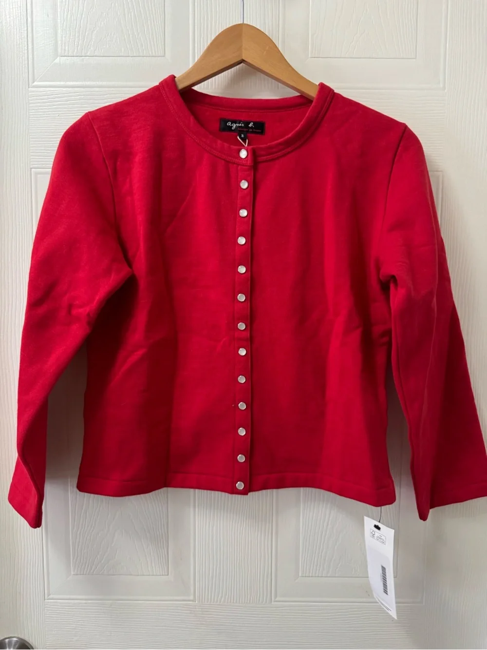Agnes b.Snap-Front Long Sleeve Top